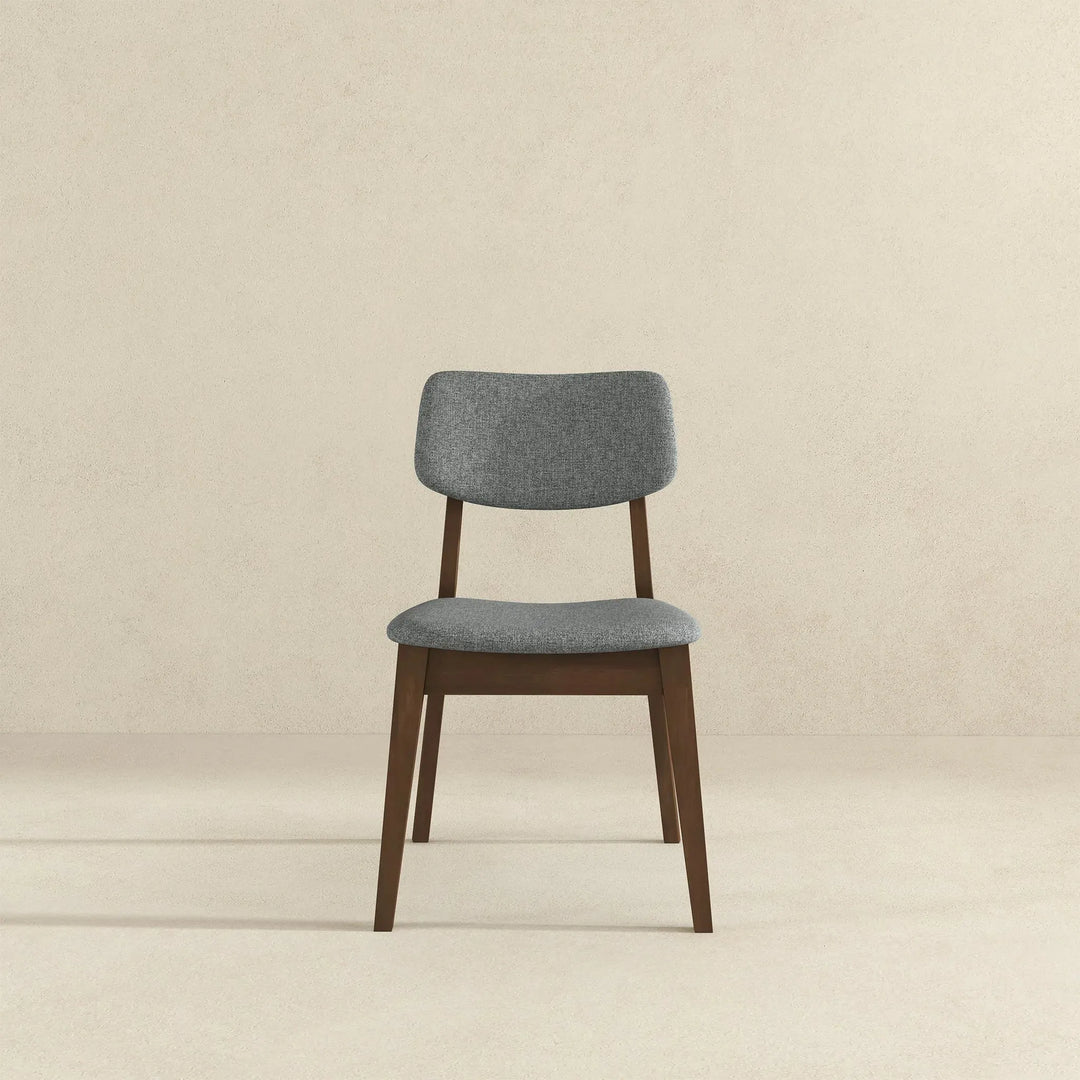 Dark Grey Fabric Solid Back Side Chair