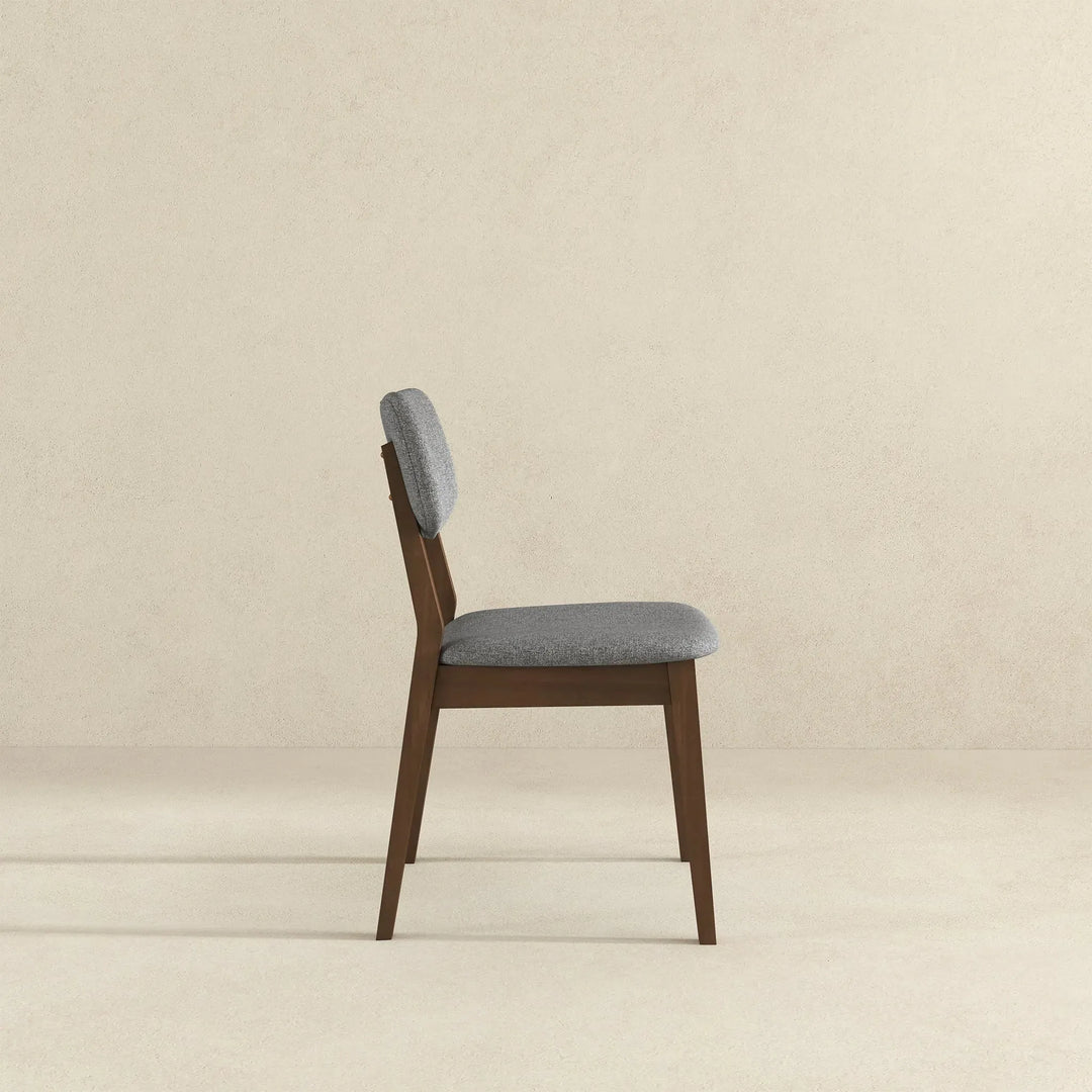 Dark Grey Fabric Solid Back Side Chair