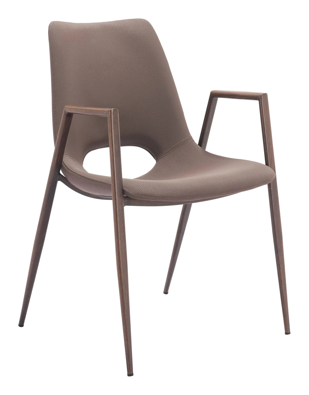 Desi Dining Chair Brown & Walnut
