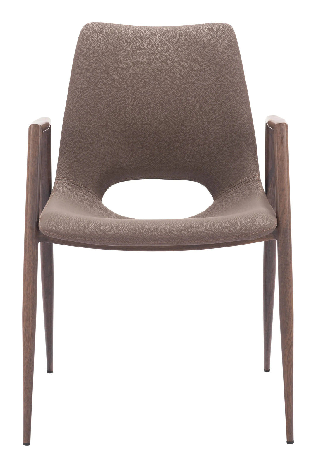 Desi Dining Chair Brown & Walnut