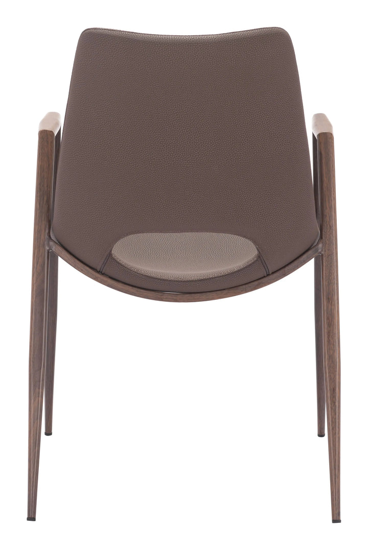 Desi Dining Chair Brown & Walnut