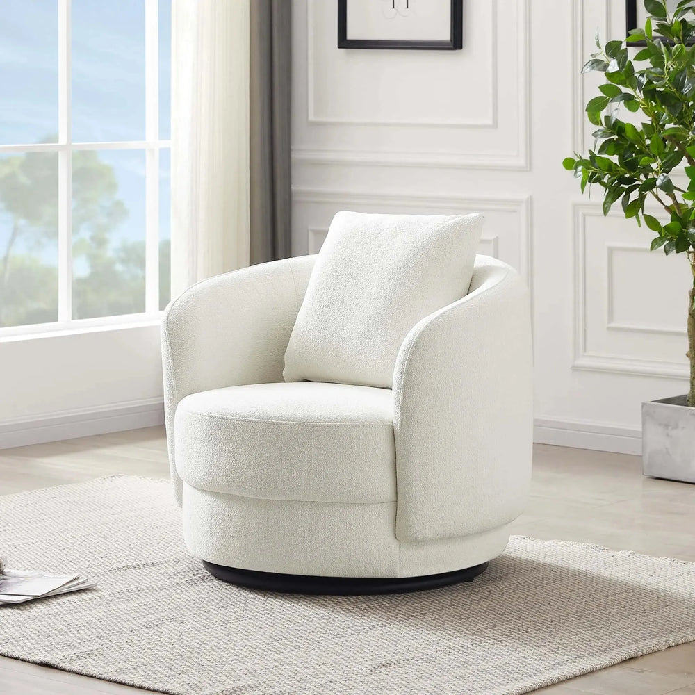 Dylan Boucle Lounge Chair Cream