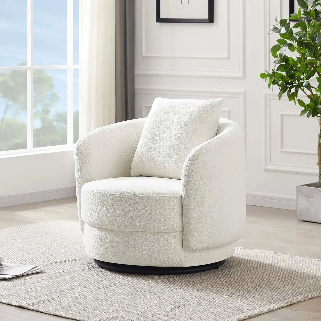 Dylan Boucle Lounge Chair Cream