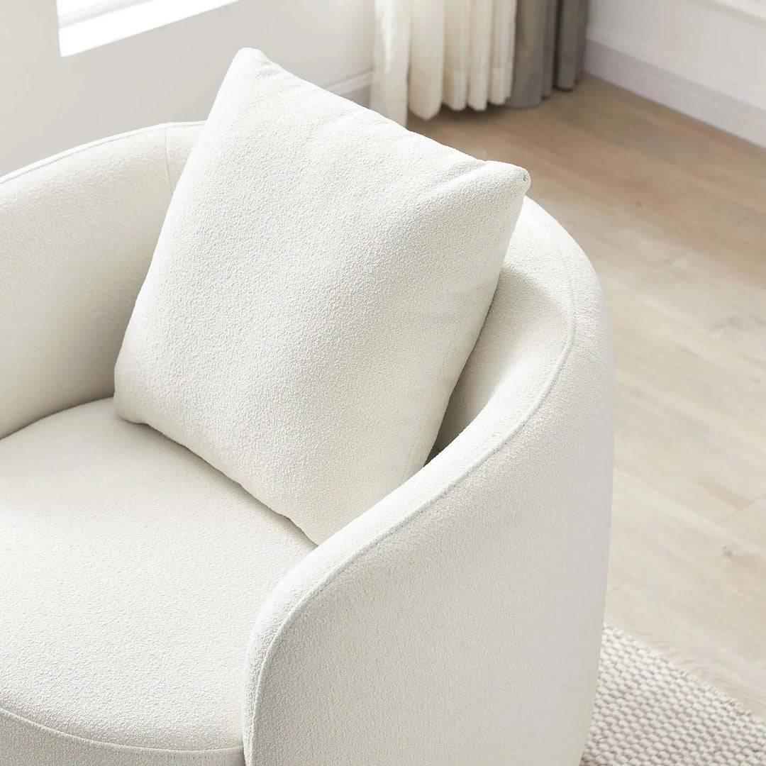Dylan Boucle Lounge Chair Cream