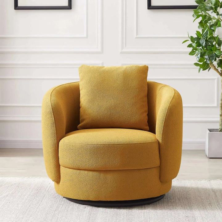 Dylan Boucle Lounge Chair Yellow
