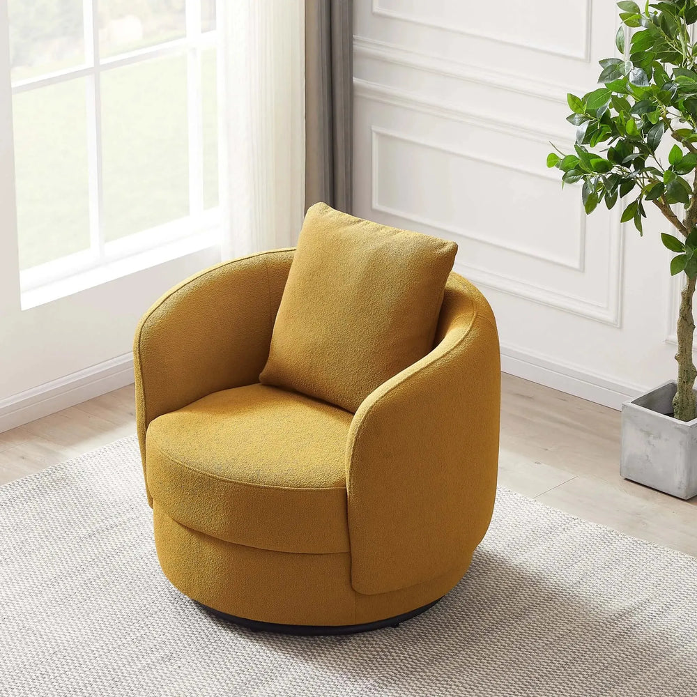 Dylan Boucle Lounge Chair Yellow