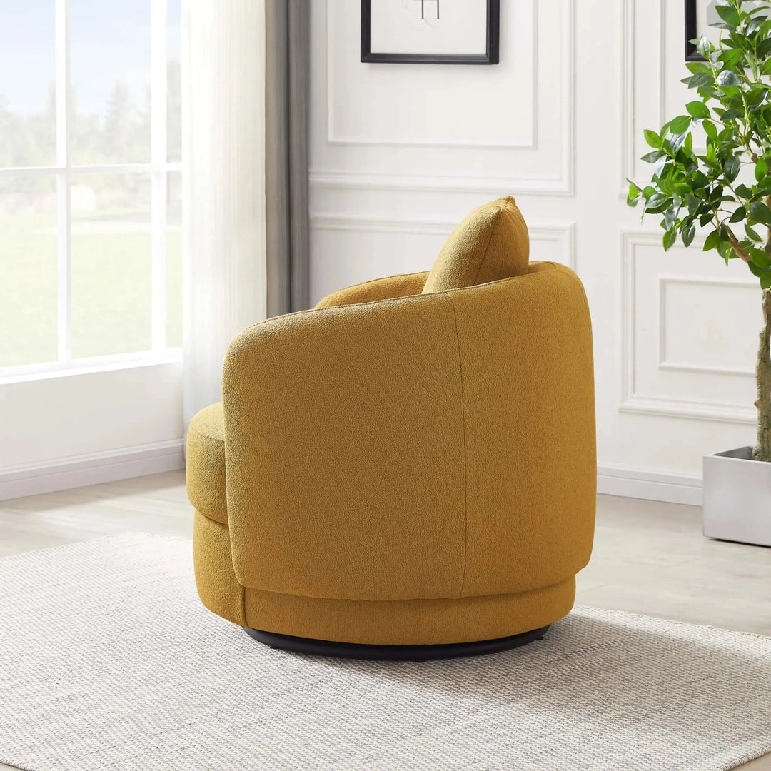 Dylan Boucle Lounge Chair Yellow