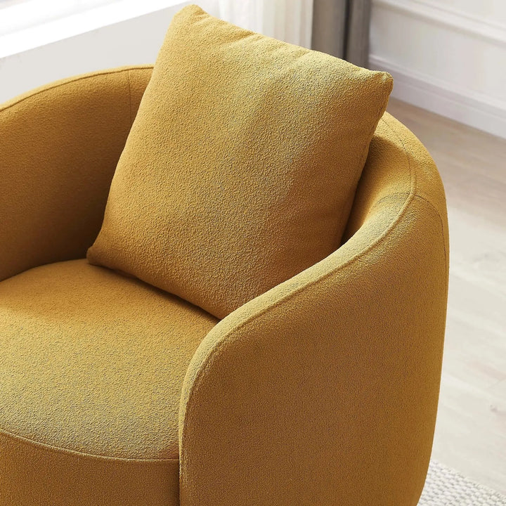 Dylan Boucle Lounge Chair Yellow