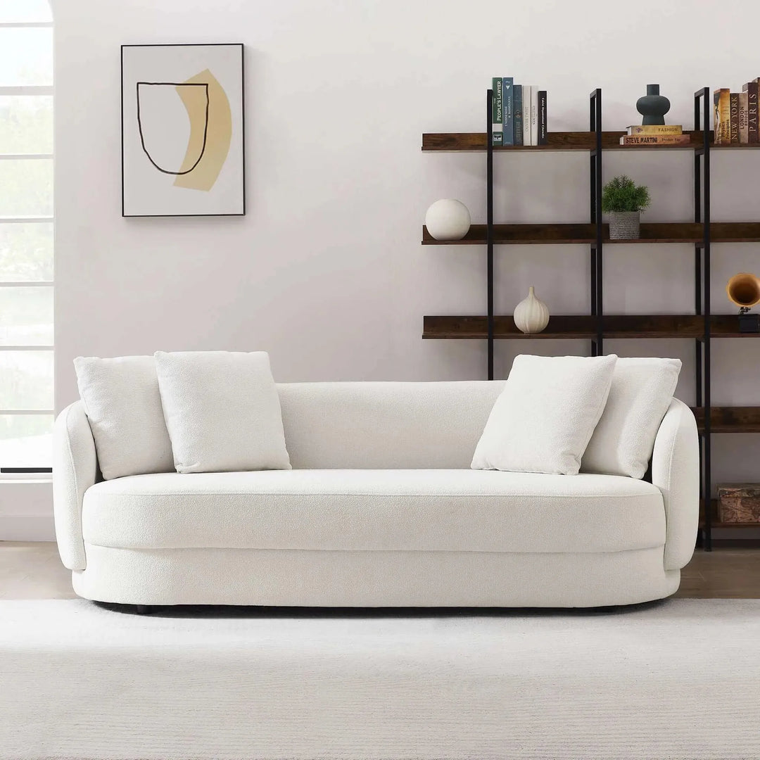Dylan Modern French Boucle Sofa Cream