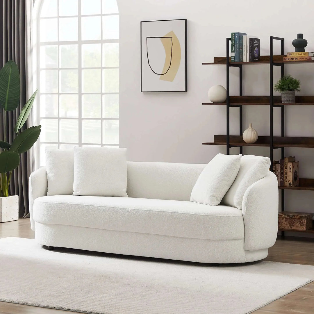 Dylan Modern French Boucle Sofa Cream