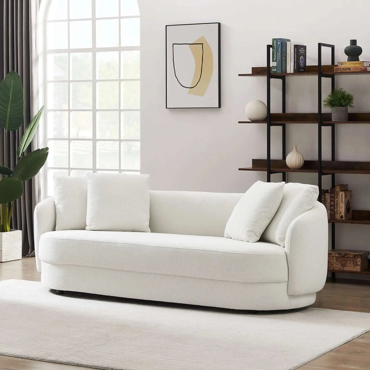 Dylan Modern French Boucle Sofa Cream