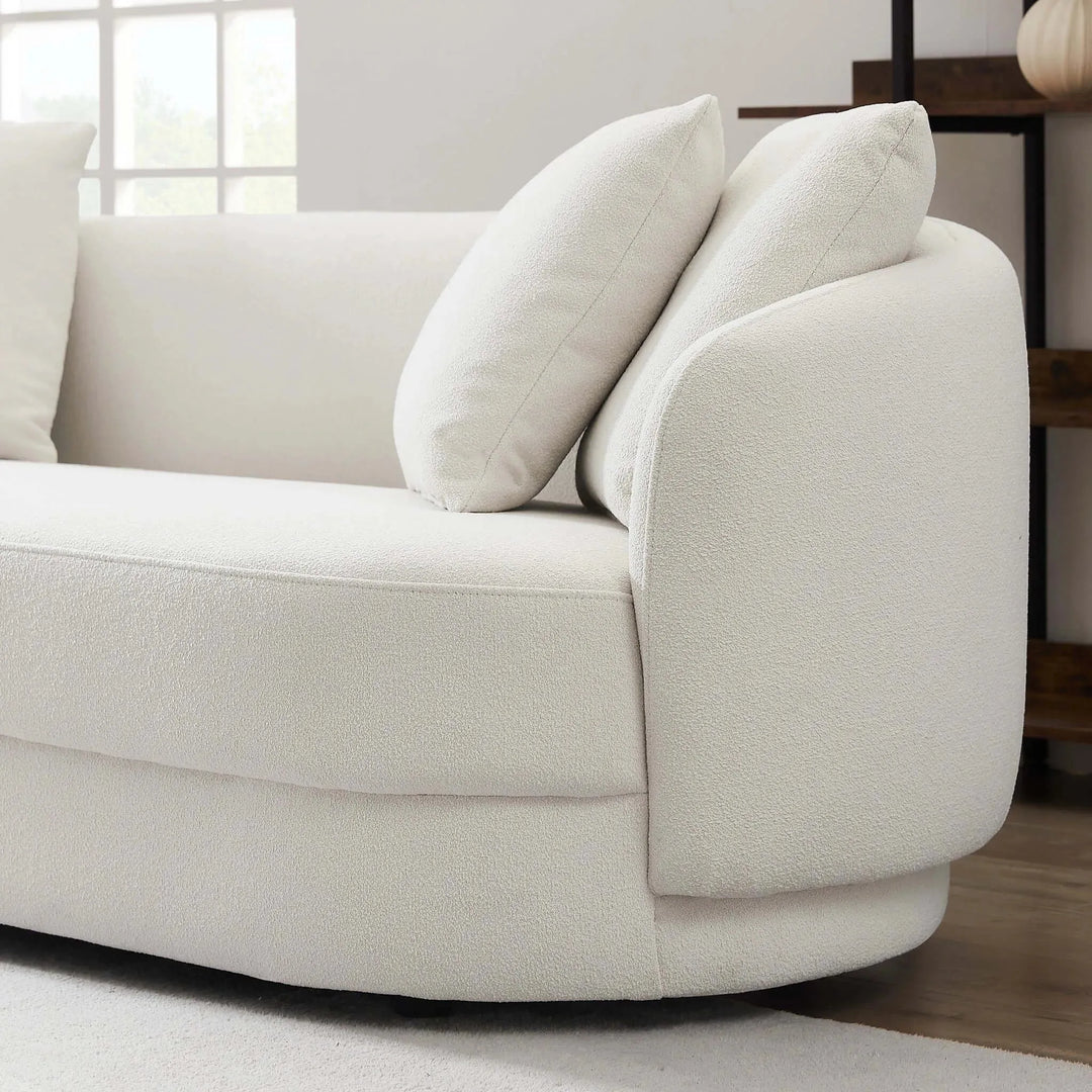 Dylan Modern French Boucle Sofa Cream
