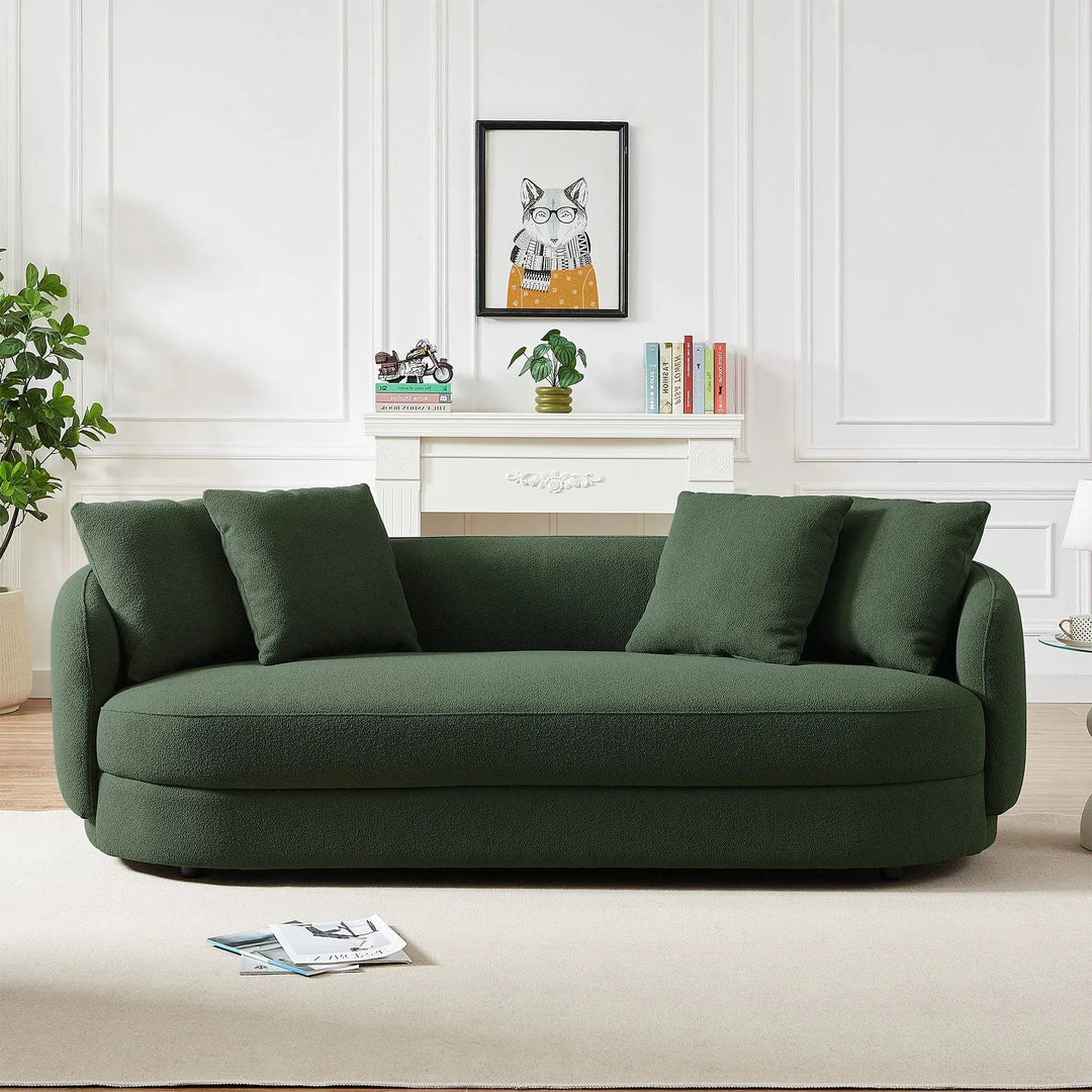 Dylan Modern French Boucle Sofa Green