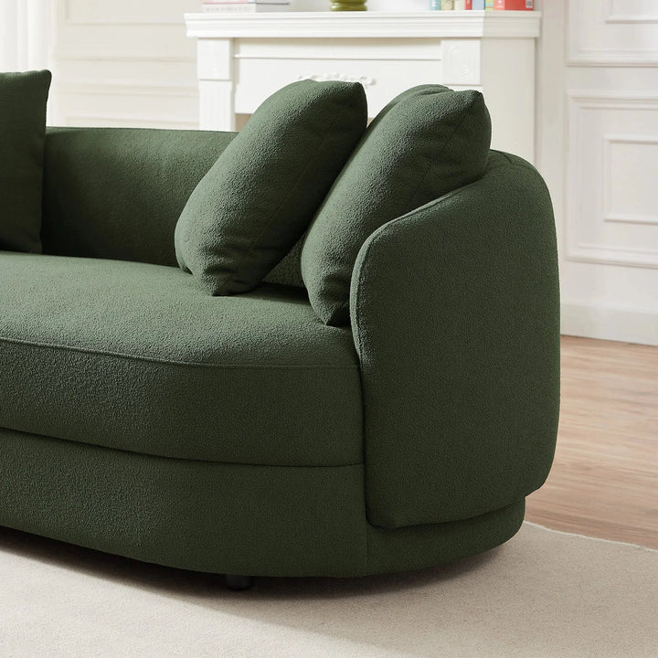 Dylan Modern French Boucle Sofa Green