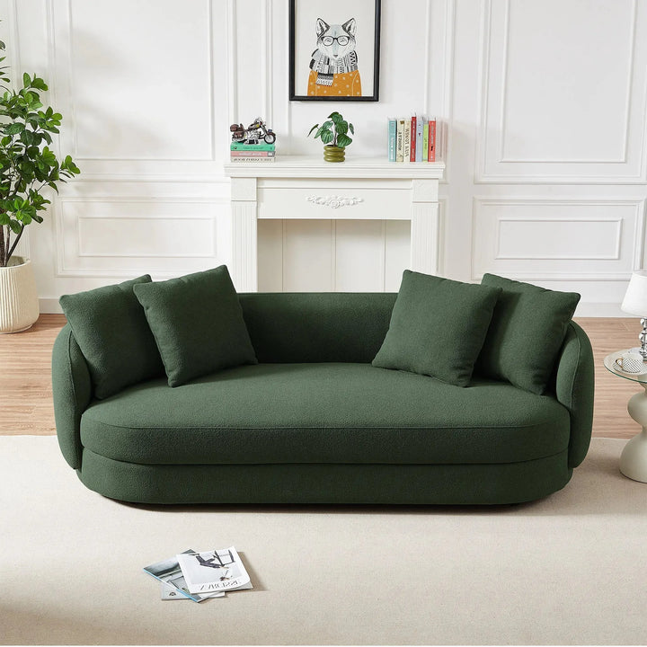 Dylan Modern French Boucle Sofa Green