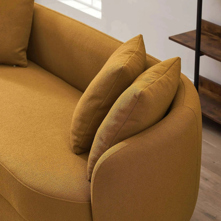 Dylan Modern French Boucle Sofa Yellow