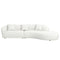 Elijah Japandi Style Curvy Sectional Sofa 126" Ivory