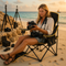 Premium Folding Camping Chair with Removable Footrest - Portable Reclining Lounge Chair with Carry Bag for Outdoor Adventures