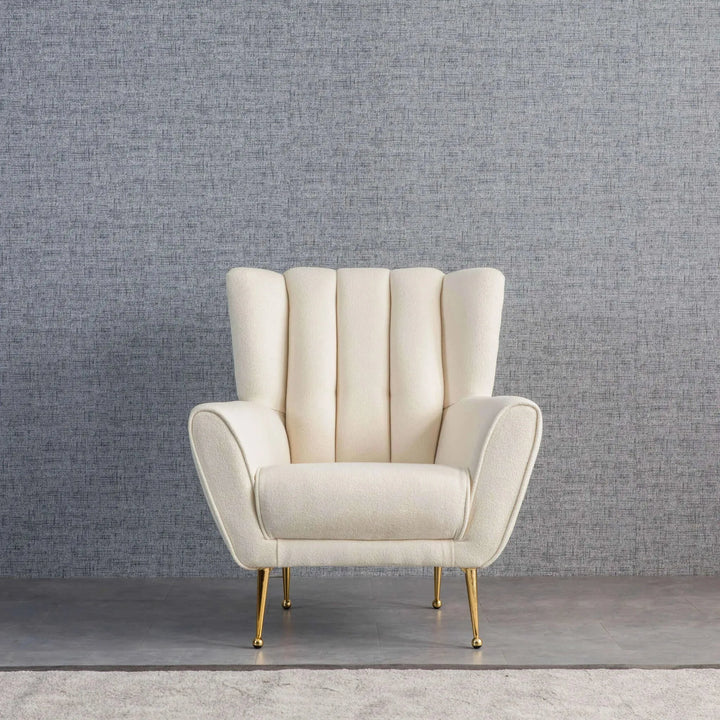 Gianna Tufted French Boucle Armchair Cream