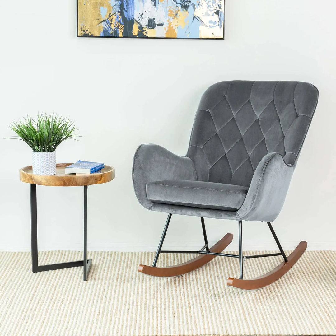 Hannah Mid Century Modern Rocking Chair