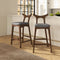 Hester Solid Wood Upholstered Square Bar Chair (Set Of 2) Grey