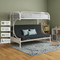 White Twin Contemporary Metal Bunk Bed