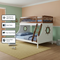 Brown and White Full Coastal Bunk Bed
