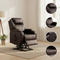 33" Brown Faux Leather Power Heated Massage Lift Assist Recliner