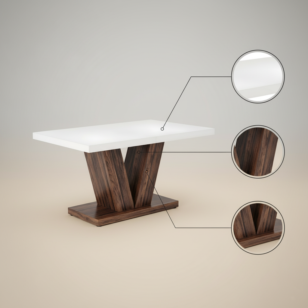 47-Inch Dining Table for 4 – Heavy Duty Pedestal Base for Stability, Family Dining & Entertaining | Farmhouse Kitchen Table | Trufairs