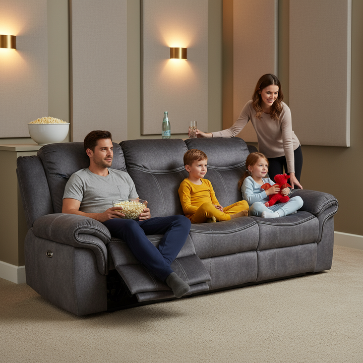 U2200 Domino Granite Power Recliner Sofa