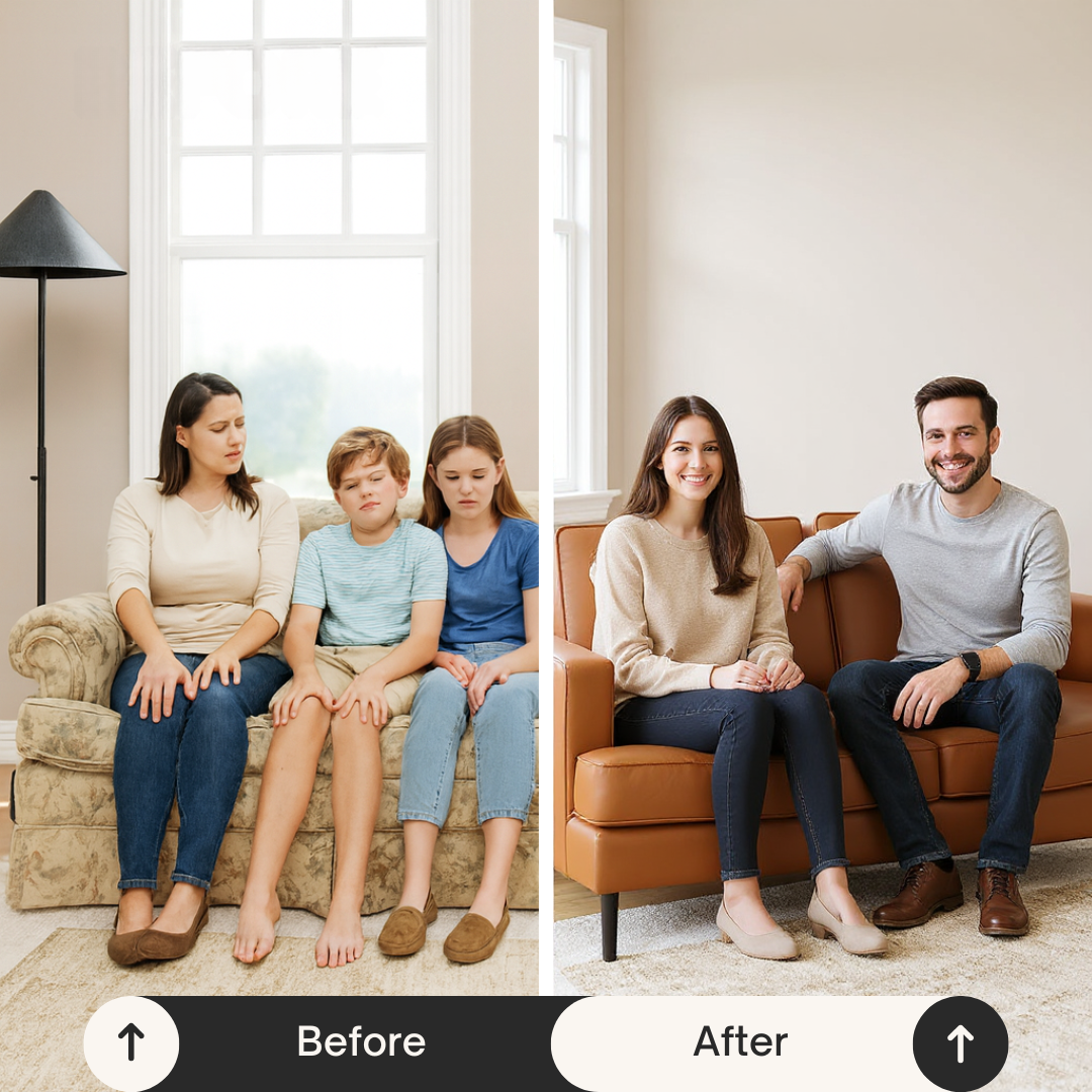 Decade Sofa Brown – Durable Vinyl & Steel Frame | Modern Stylish Seating | Trufair