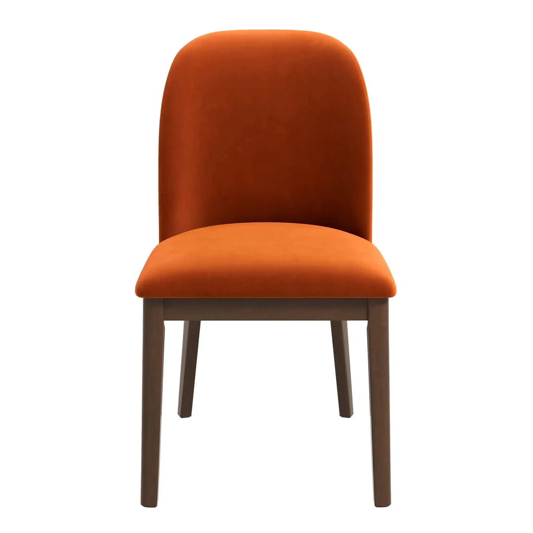 Kaitlyn Burnt Orange Velvet Dining Chair