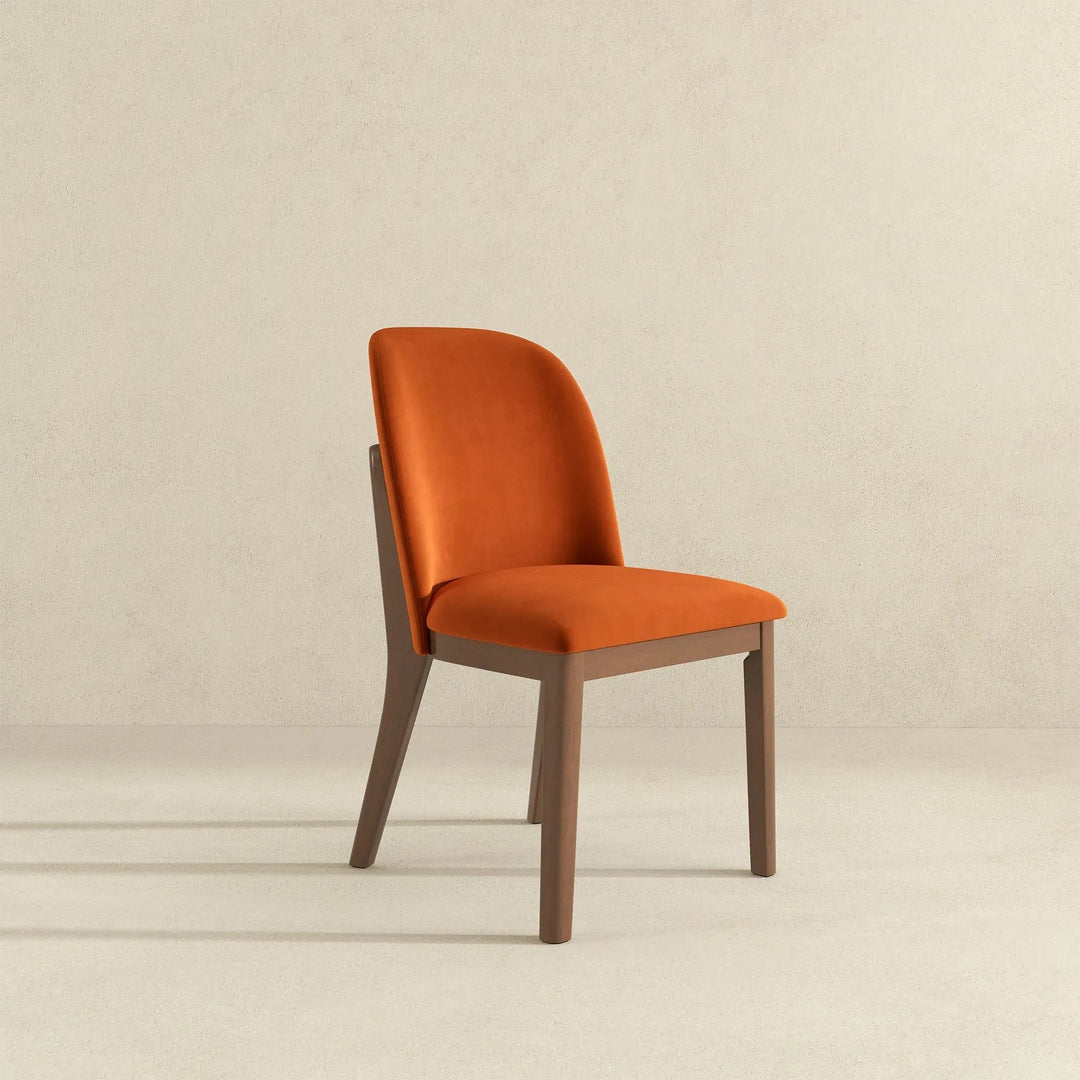 Kaitlyn Burnt Orange Velvet Dining Chair
