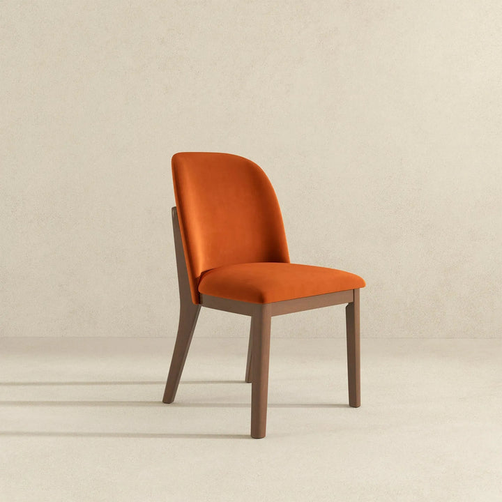 Kaitlyn Burnt Orange Velvet Dining Chair
