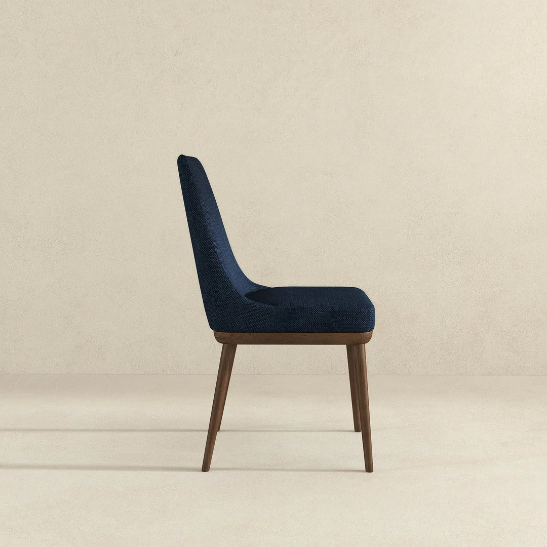 Kate Dark Blue Fabric Dining Chair (Set Of 2)