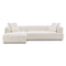 Kaynes Boucle Sectional Sofa Ivory