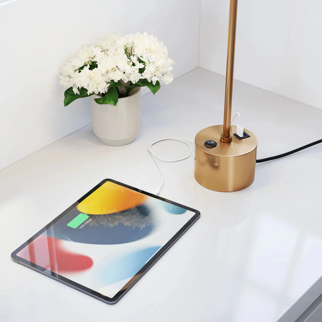 Kippy Table Lamp Brown & Brass