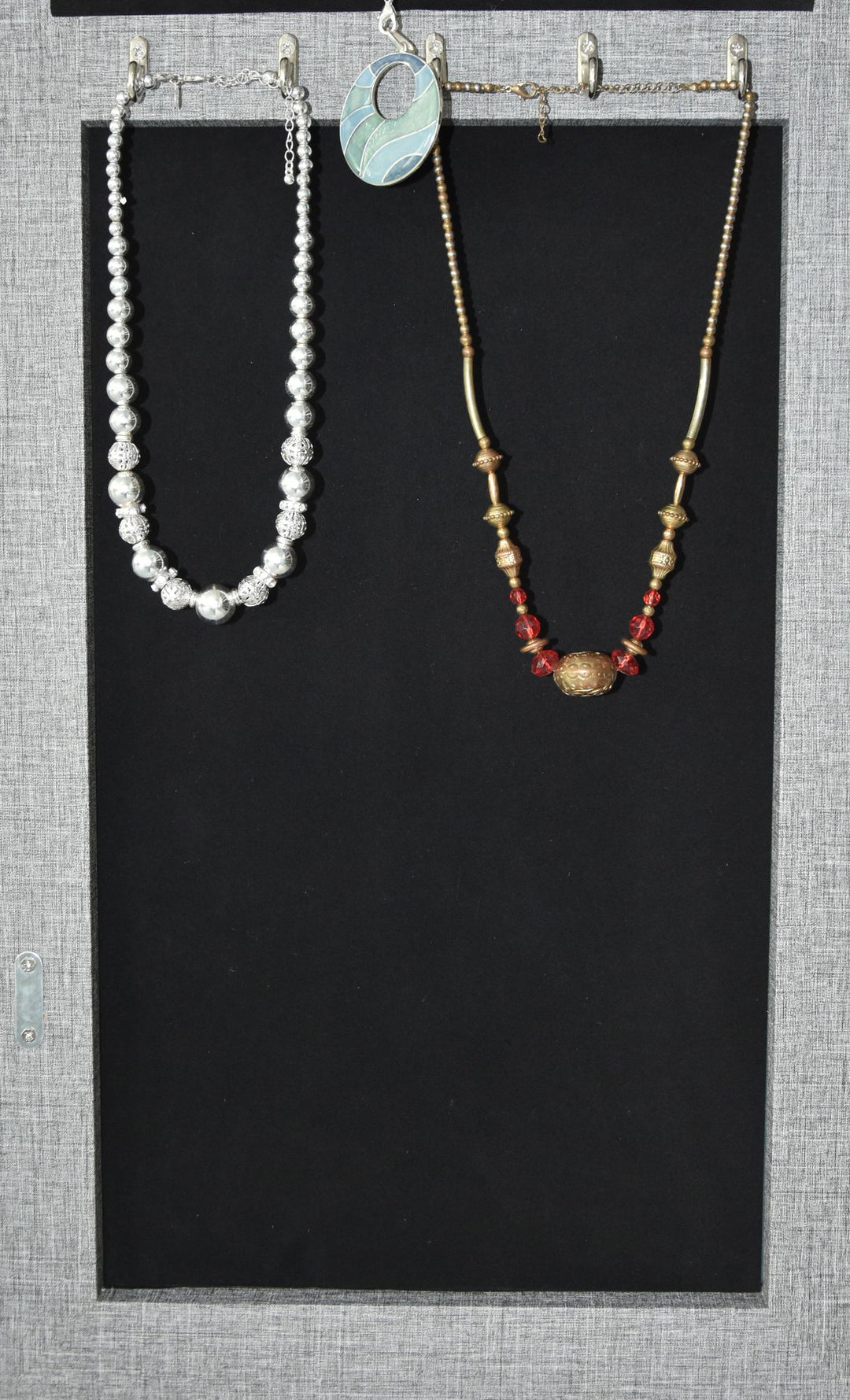 LED-Illuminated Mirror Jewelry Cabinet