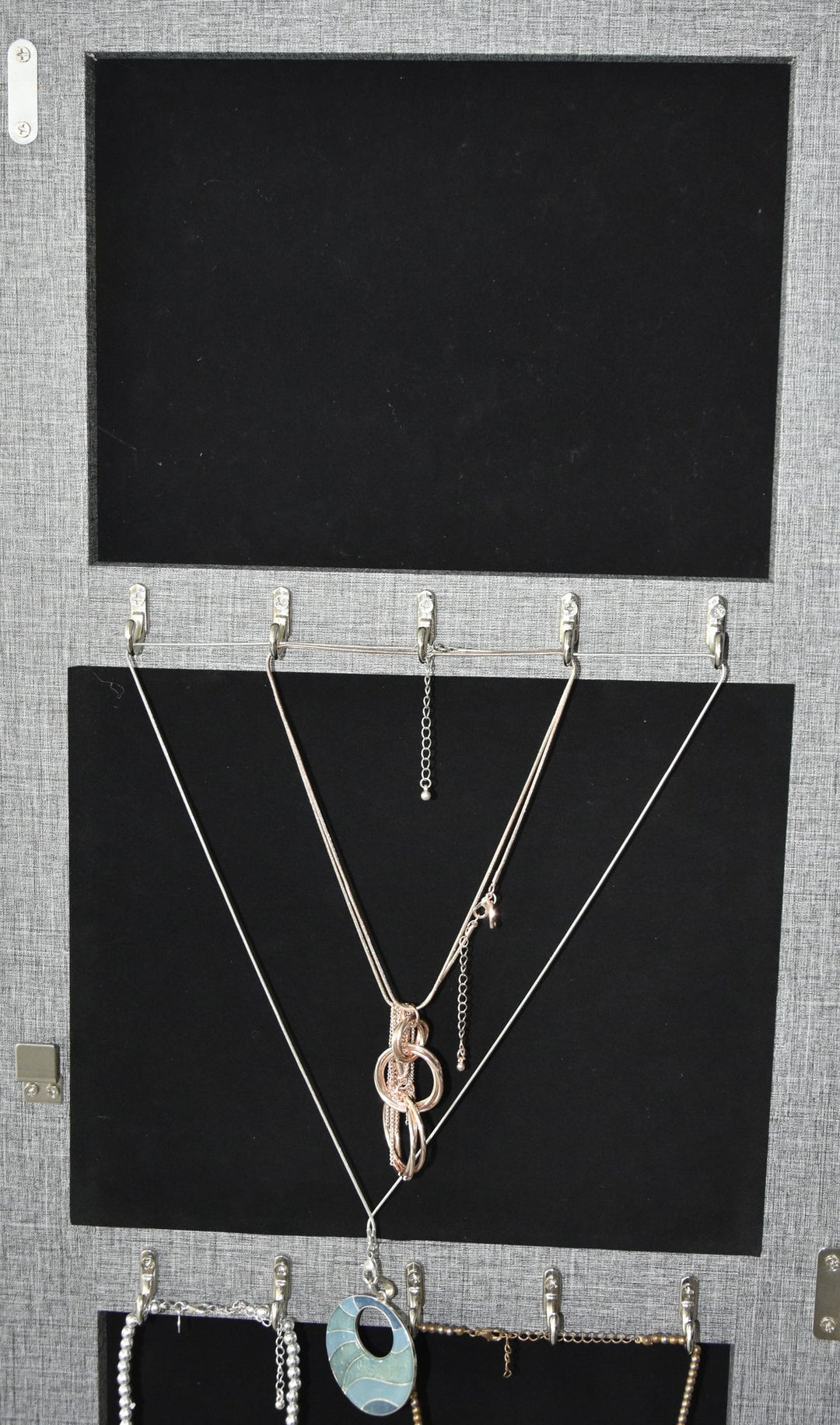 LED-Illuminated Mirror Jewelry Cabinet