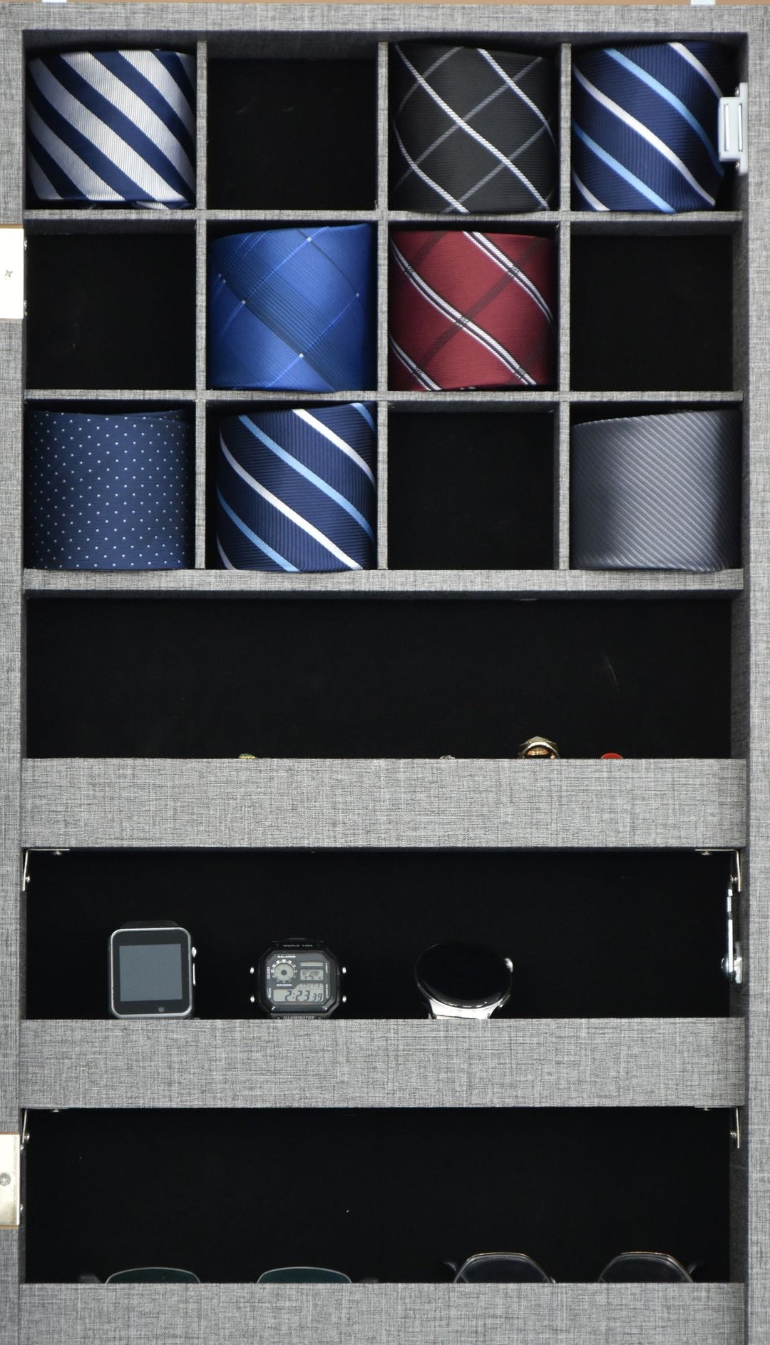 LED-Illuminated Mirror Jewelry Cabinet