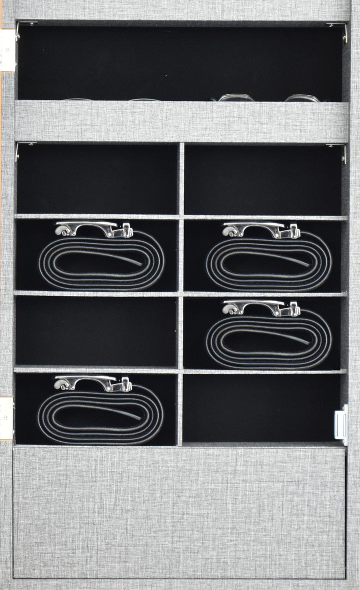 LED-Illuminated Mirror Jewelry Cabinet