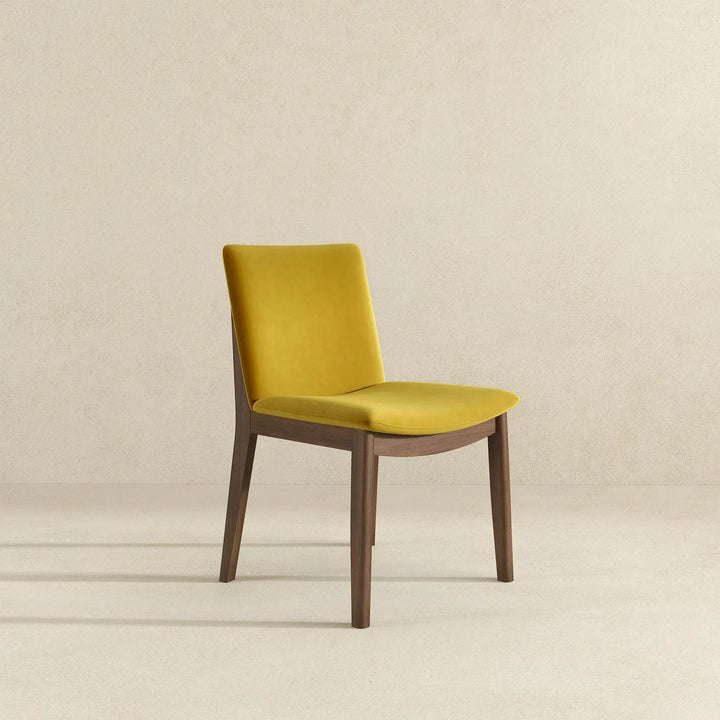 Laura Gold Velvet Solid Wood Dining Chair