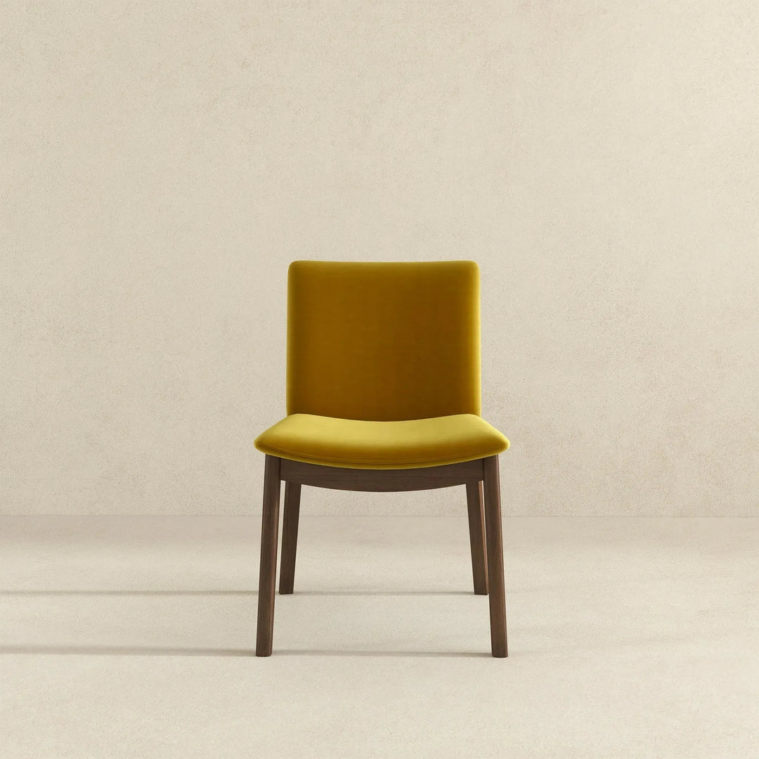 Laura Gold Velvet Solid Wood Dining Chair
