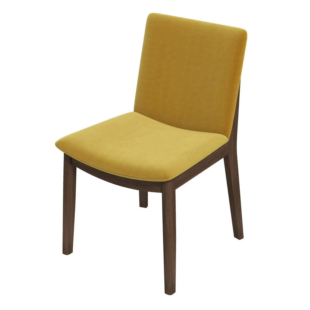 Laura Gold Velvet Solid Wood Dining Chair