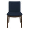 Laura Blue Linen Solid Wood Dining Chair (Set Of 2)