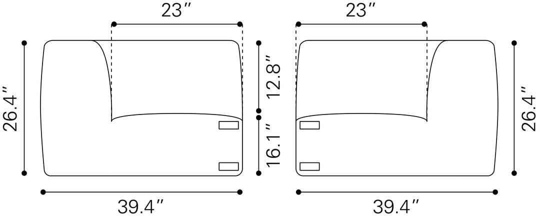 Luanda Corner Chair Gray
