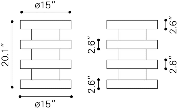 Marigot Side Table Brown