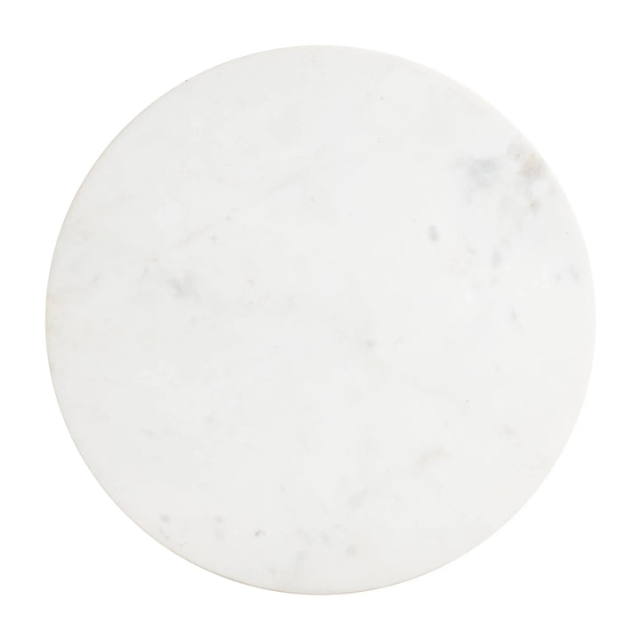 Mazara Side Table White & Natural