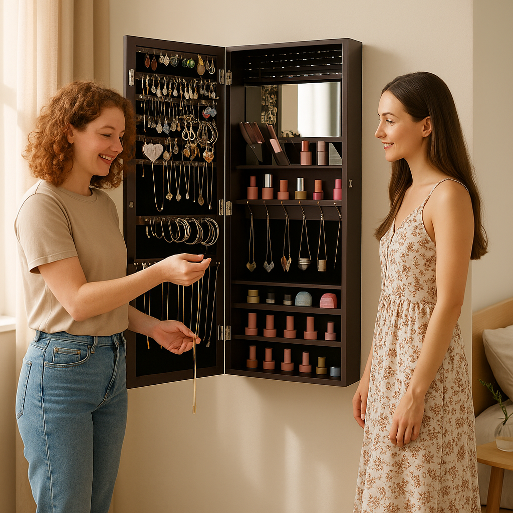 Mirror Jewelry Armoire
