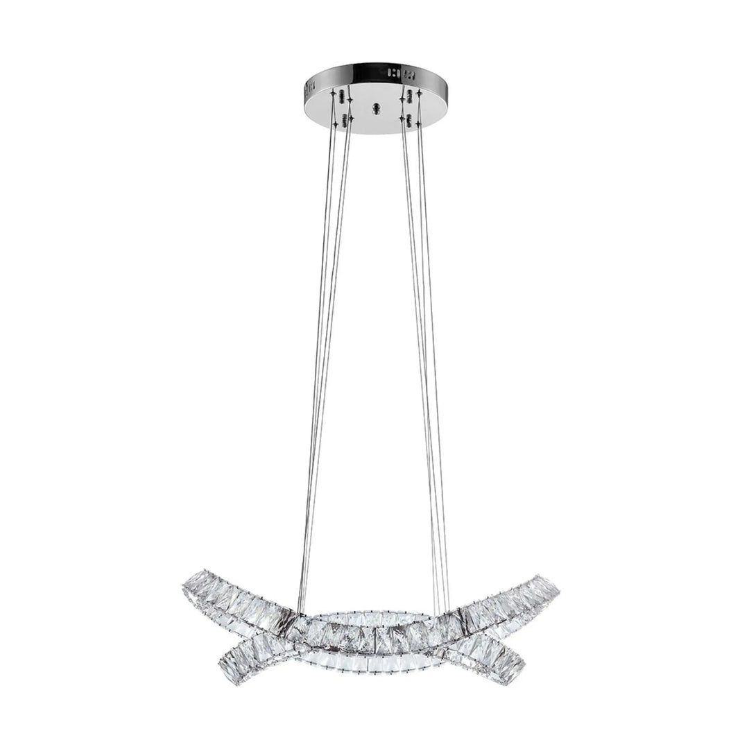 Monroe Crystal Chandelier Chrome